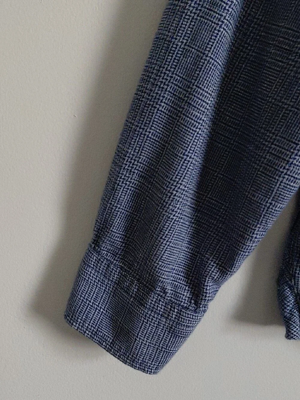 Banana Republic Blue Slim Fit Grindle Plaid Long Sleeve Button Down Shirt Cotton